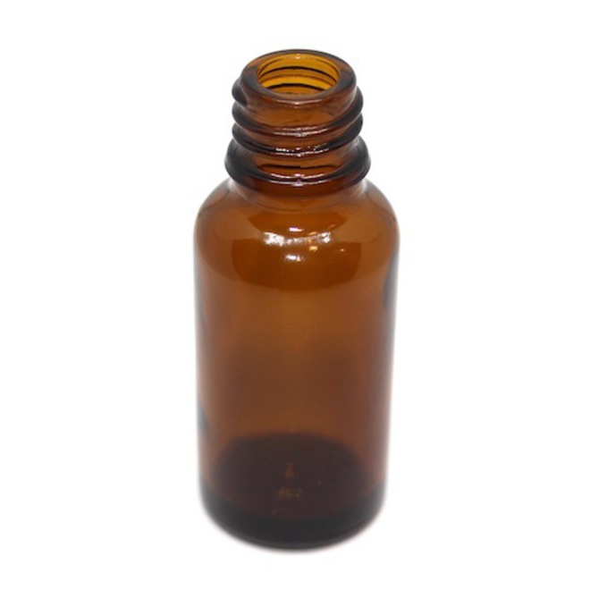 Amber glass bottle and no cap: 20ml image 0